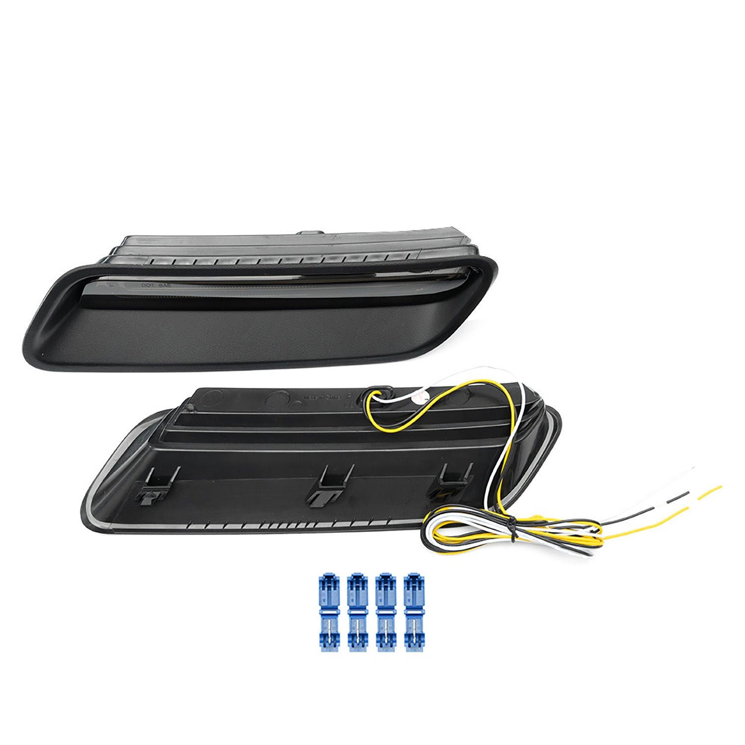 Smoked Lens Dynamic Switchback LED Hood Scoop Bezel Daytime Running Lights For 2010-2022 Ram 1500 - NS Auto Lighting