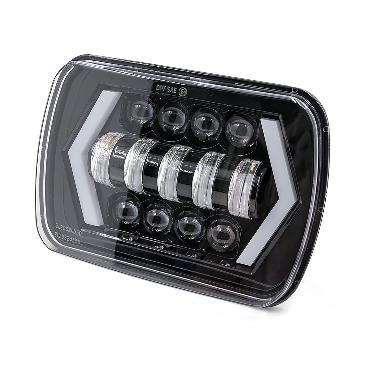 Phare carré à LED Switchback 7X6 avec clignotant DRL