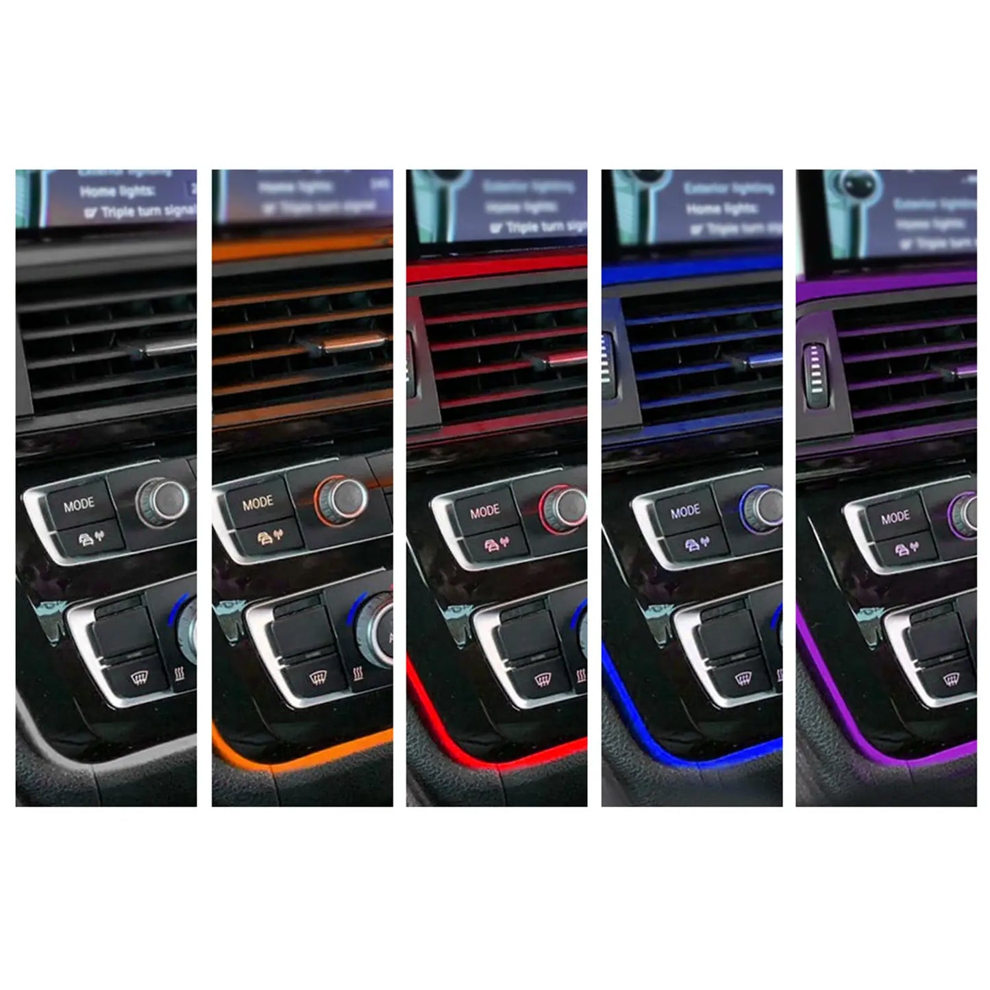 Module d'éclairage ambiant LED pour porte-gobelet intérieur de BMW