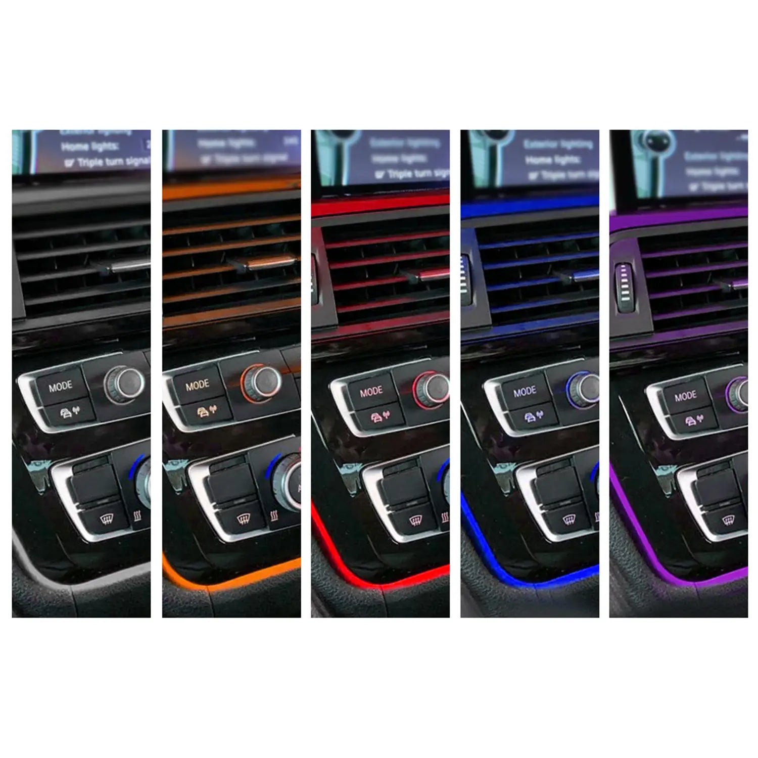 Module d'éclairage ambiant LED pour porte-gobelet intérieur de BMW