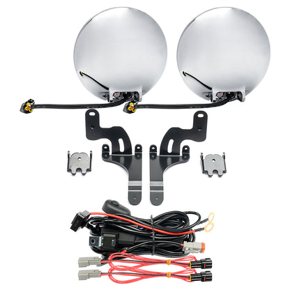 Chromed Finish LED Halo Rally Driving Lights For 2001-2008 Mini Cooper - NS Auto Lighting