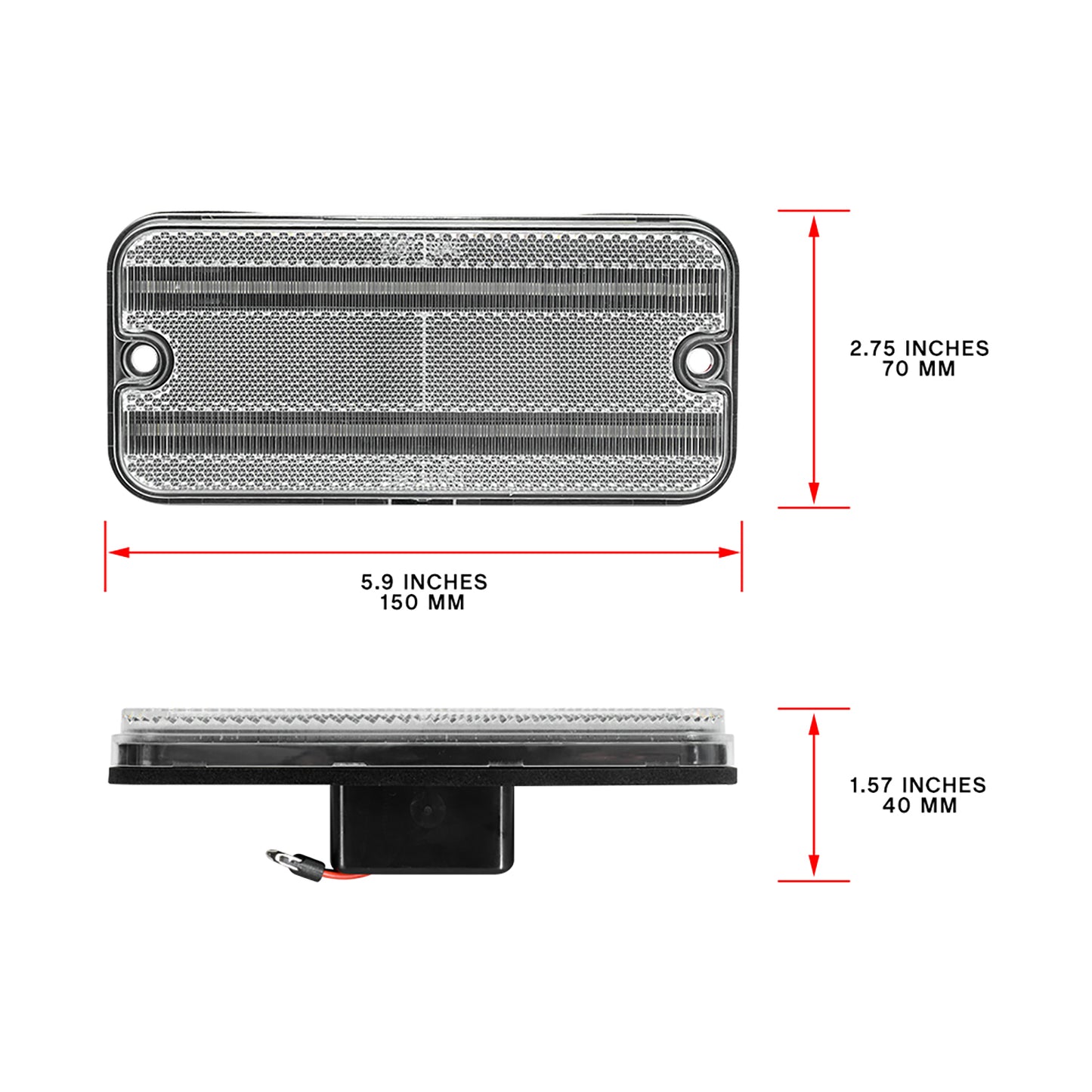 Clear Lens LED Front&Rear Side Marker Lights For 1968-1972 Chevrolet GMC C/K Series Trucks, etc. - NS Auto Lighting