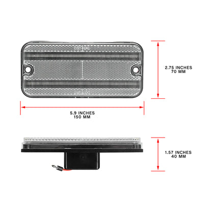 Clear Lens LED Front&Rear Side Marker Lights For 1968-1972 Chevrolet GMC C/K Series Trucks, etc. - NS Auto Lighting