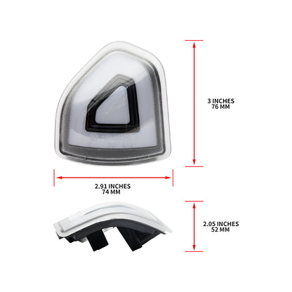 Clear Lens LED Towing Mirror Turn Signal Lights For 2010-2023 Dodge Ram - NS Auto Lighting