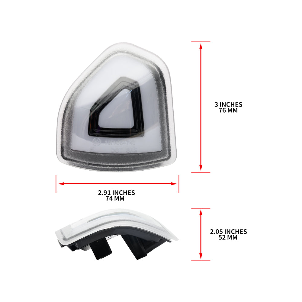 Clear Lens Switchback LED Towing Mirror Turn Signal Lights For 2019-2023 Ram - NS Auto Lighting