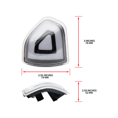 Clear Lens Switchback LED Towing Mirror Turn Signal Lights For 2019-2023 Ram - NS Auto Lighting