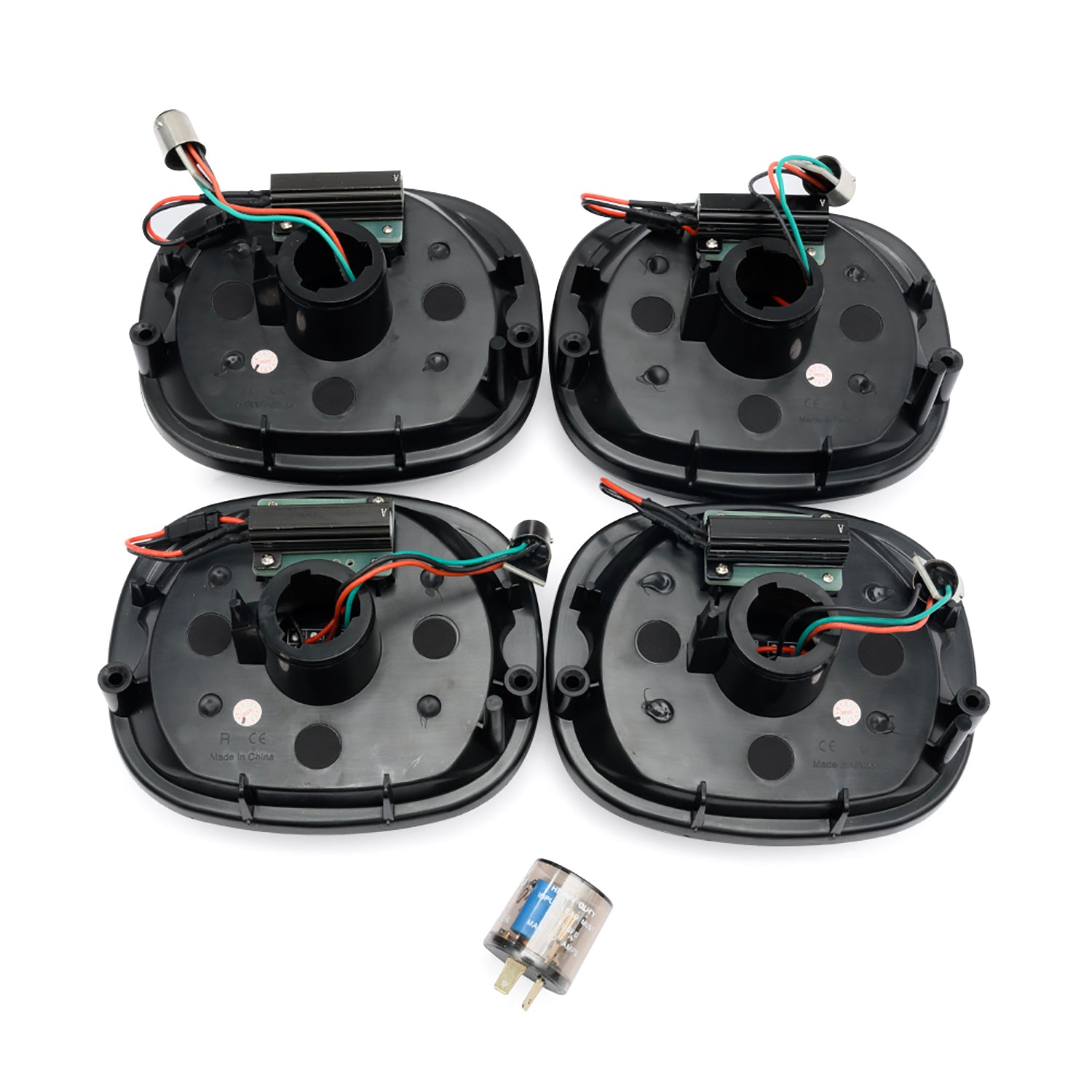 Smoked Lens LED Halo Tail Light Assembly For 1991-1996 Chevrolet Corvette C4 - NS Auto Lighting