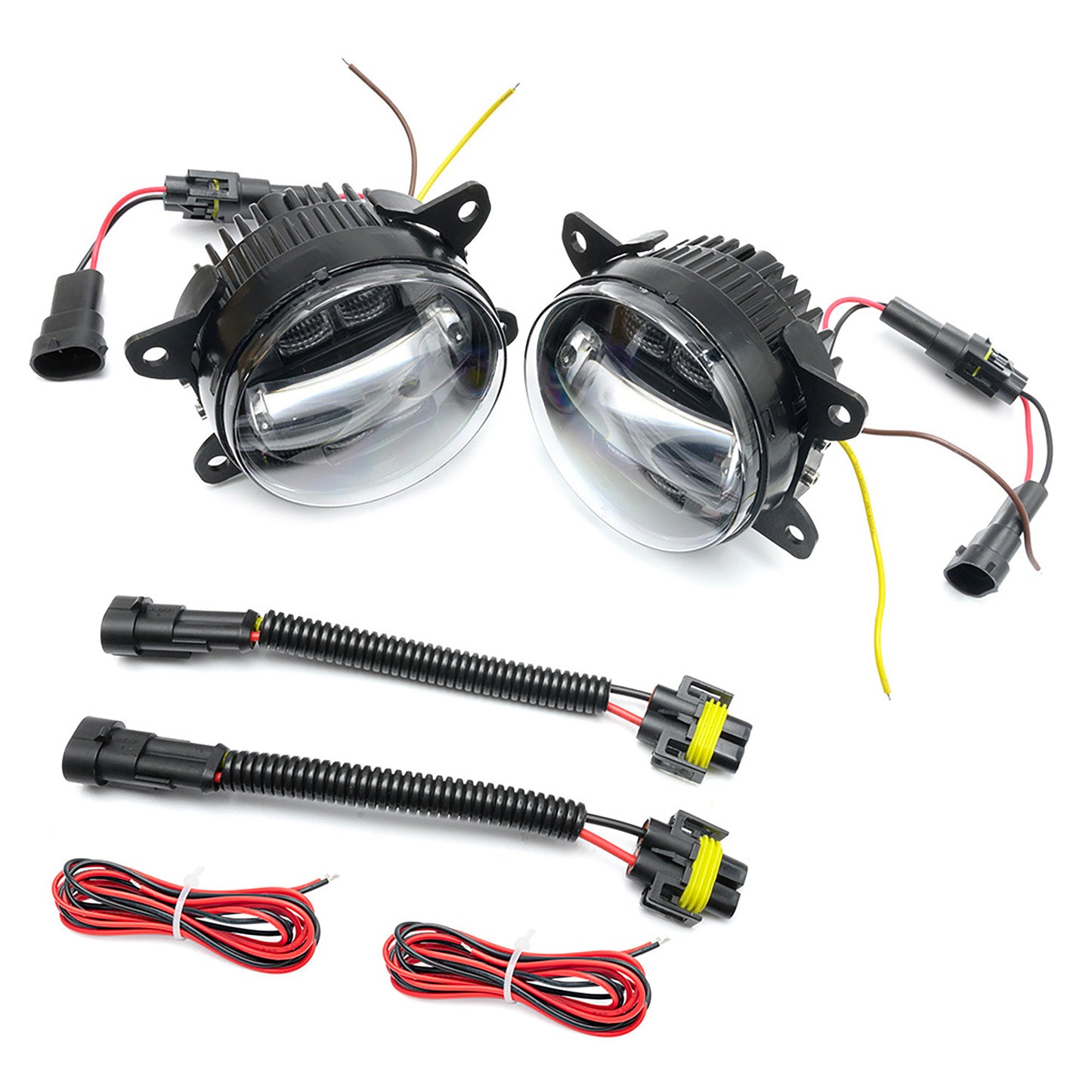 Smoked Lens Switchback LED Front Bumper Fog Light Assembly For Alfa Romeo, etc. - NS Auto Lighting