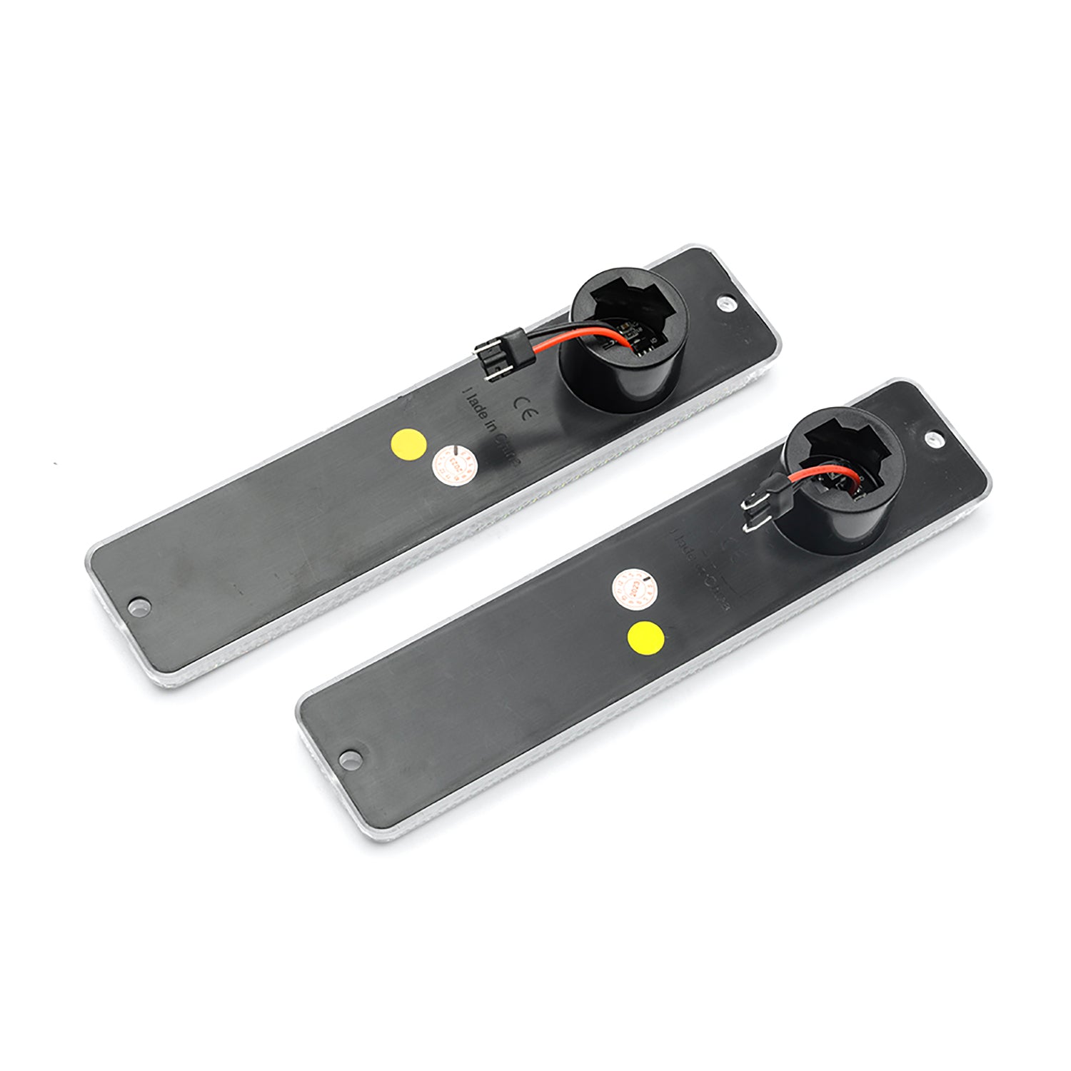 Clear Lens Amber LED Front Bumper Side Marker Lights For Jeep CJ Series, etc. - NS Auto Lighting