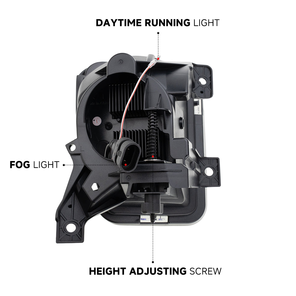 3‑in‑1 Lighting LED Fog Light with White & White Lights For Dodge Ram 1500