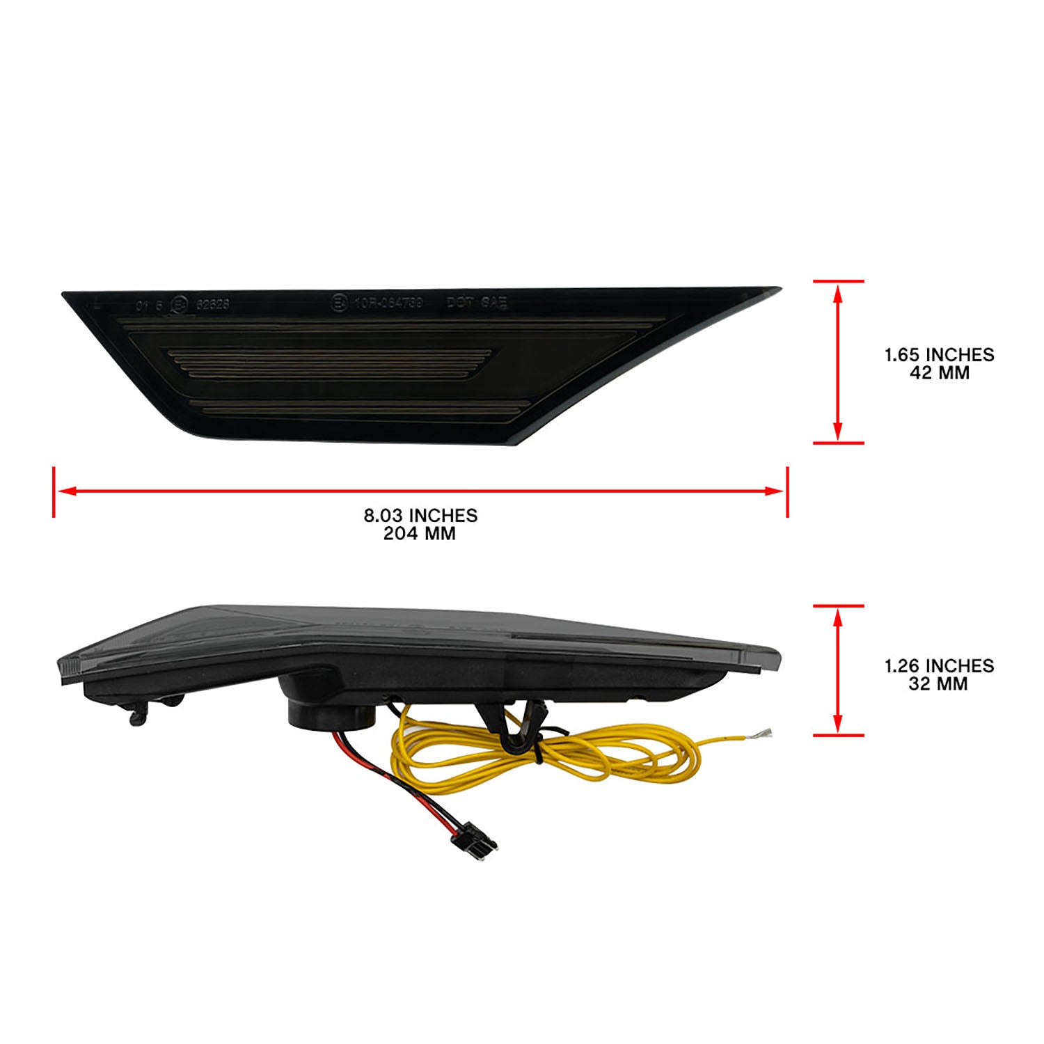 GT RS Style Smoked Lens Switchback Dynamic LED Side Marker Lights For 2016-2021 10th Gen Honda Civic - NS Auto Lighting