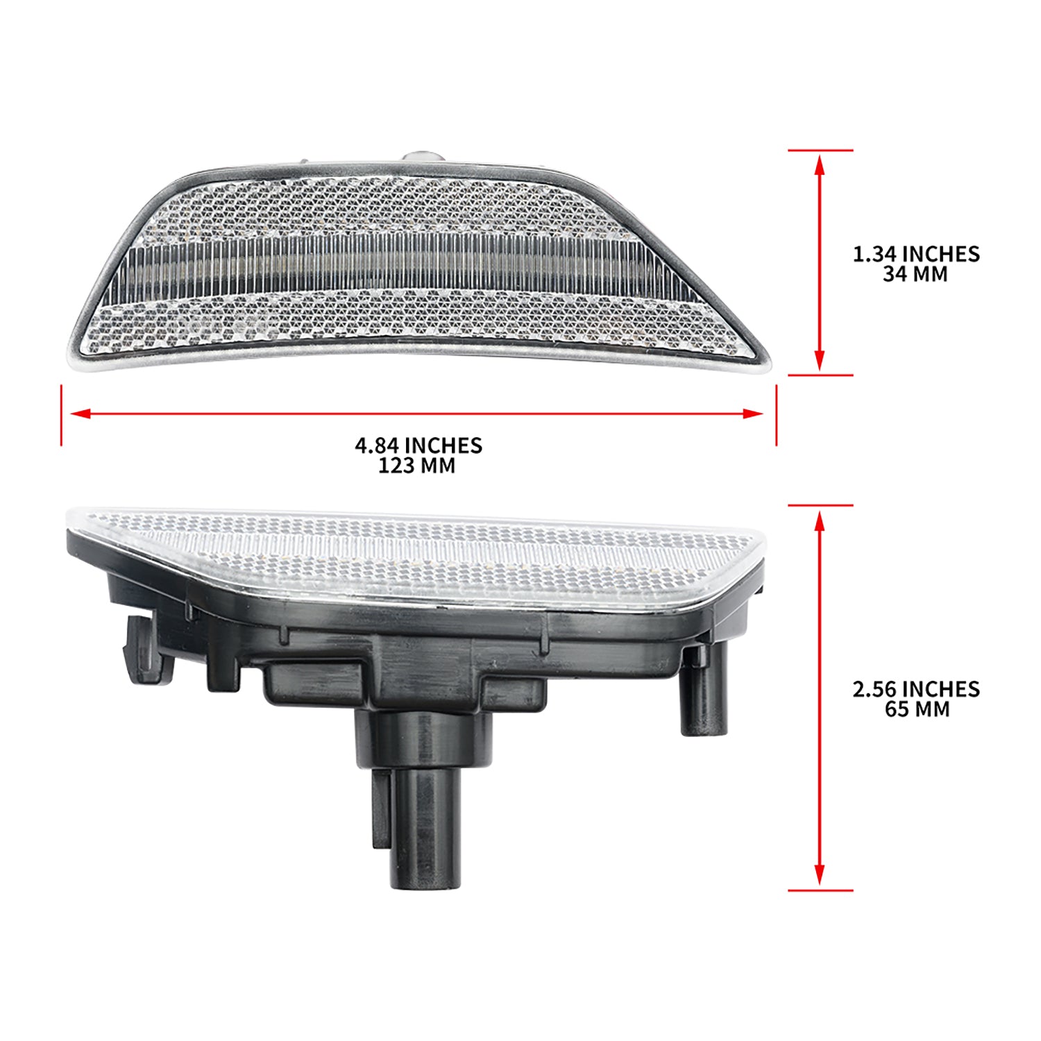 Clear Lens LED Front Bumper Side Marker Lights For 2021+ Kia K5 - NS Auto Lighting