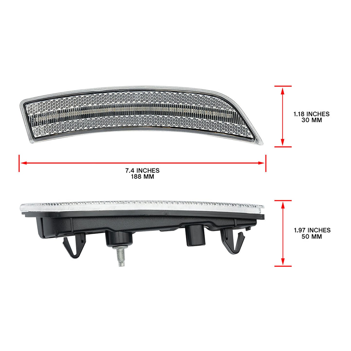 Clear Lens LED Front Bumper Side Marker Lights For 2022+ Toyota GR86 - NS Auto Lighting