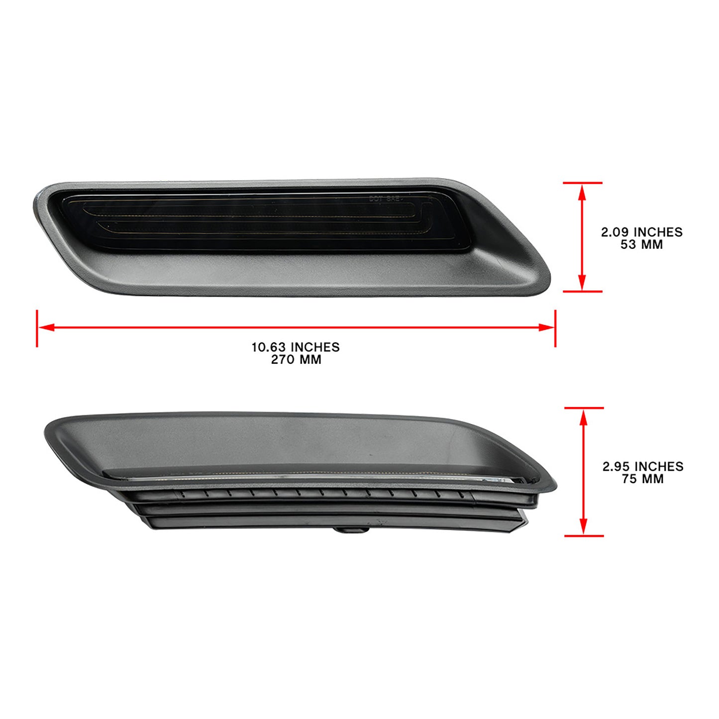 Smoked Lens Dynamic Switchback LED Hood Scoop Bezel Daytime Running Lights For 2010-2022 Ram 1500 - NS Auto Lighting