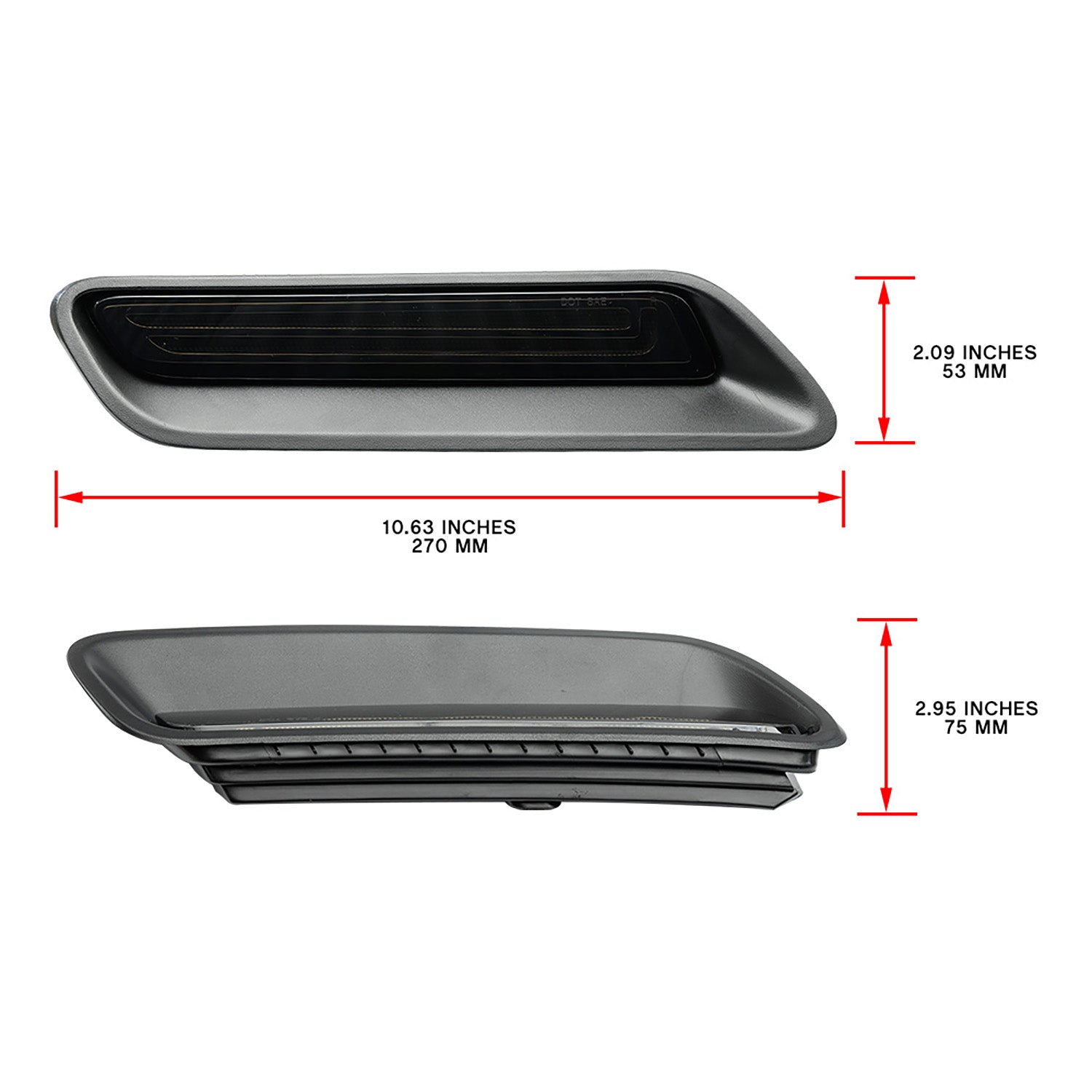Smoked Lens Dynamic Switchback LED Hood Scoop Bezel Daytime Running Lights For 2010-2022 Ram 1500 - NS Auto Lighting
