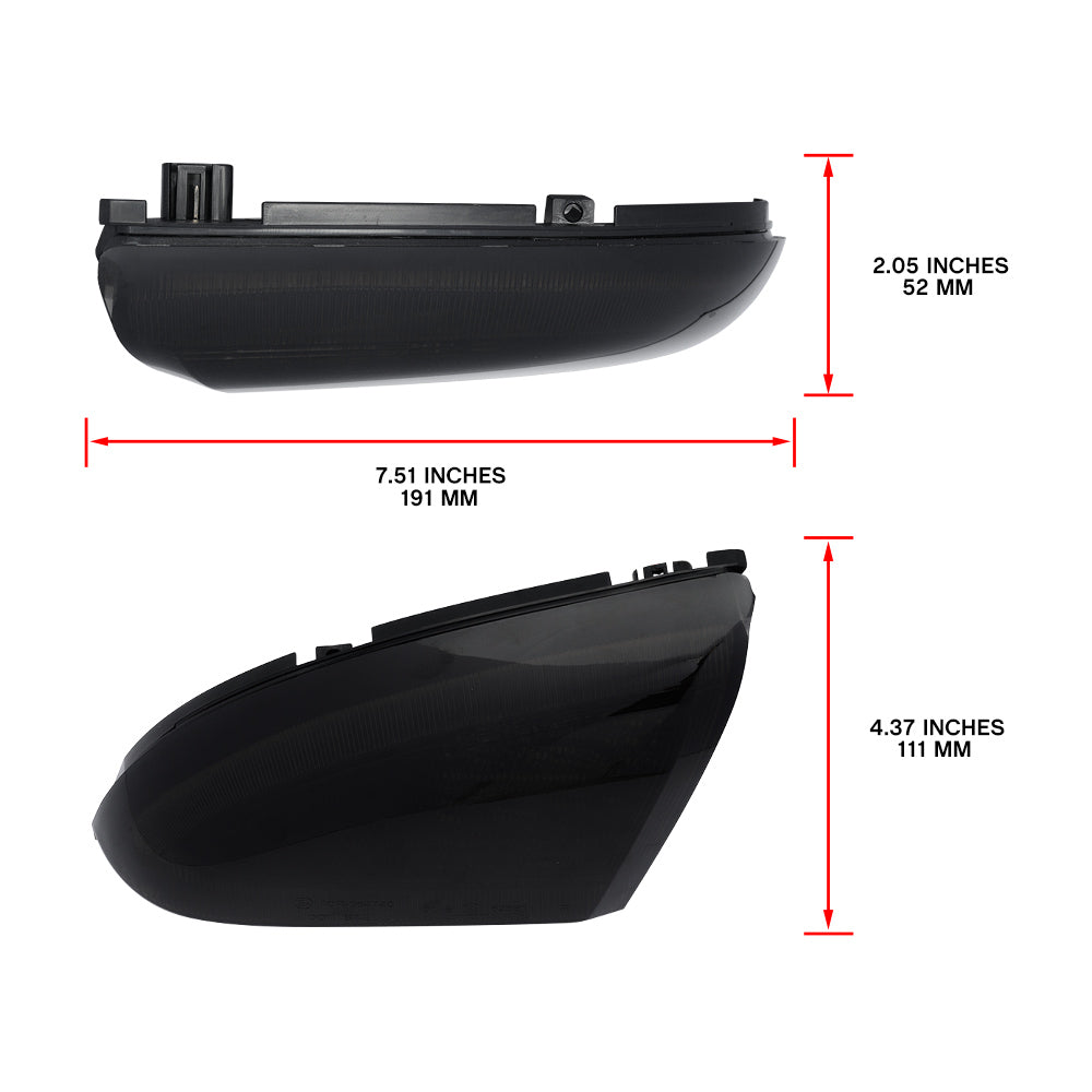 Smoked Lens Dynamic Switchback LED Side Mirror Turn Signal & Puddle Lights For 2009-2023 Dodge Ram - NS Auto Lighting