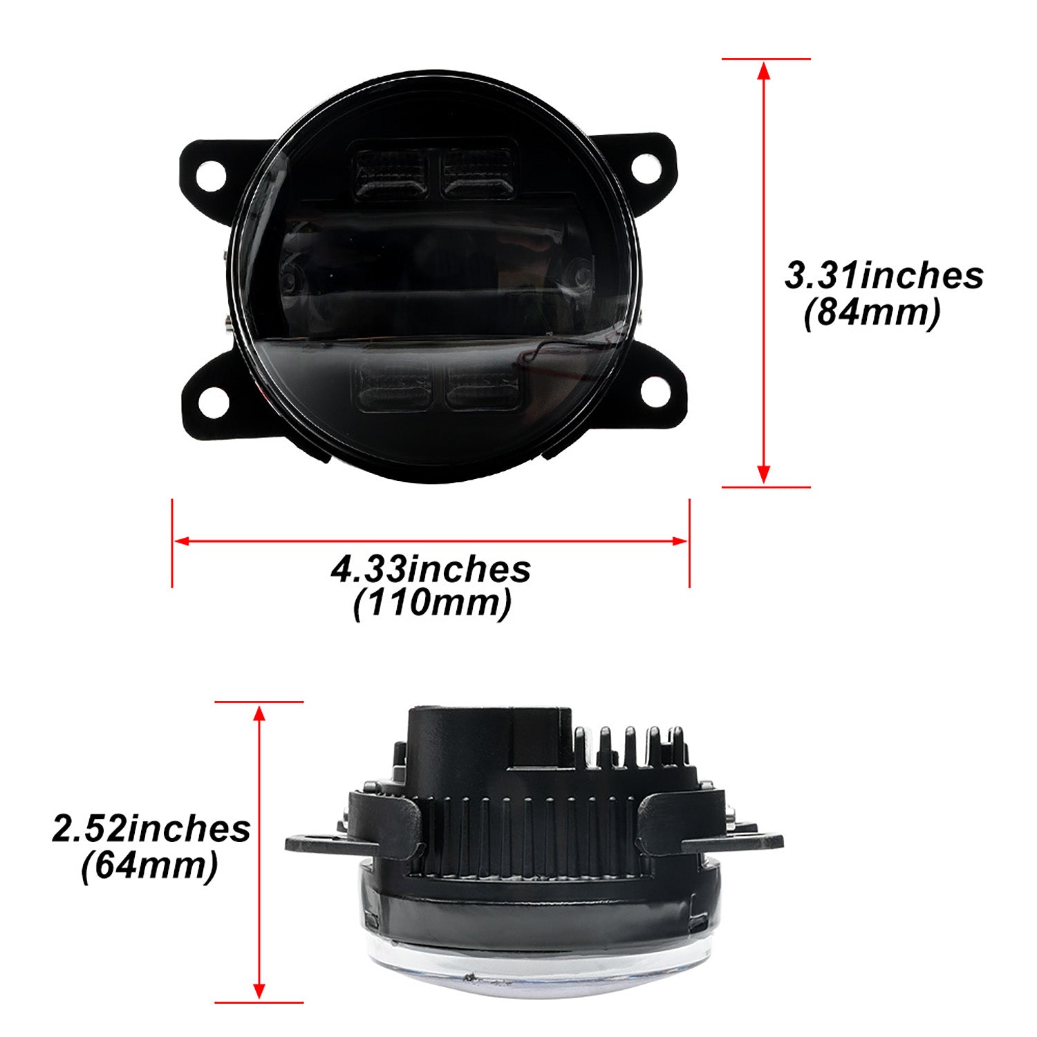 Smoked Lens Switchback LED Front Bumper Fog Light Assembly For Mercedes Benz and Smart - NS Auto Lighting