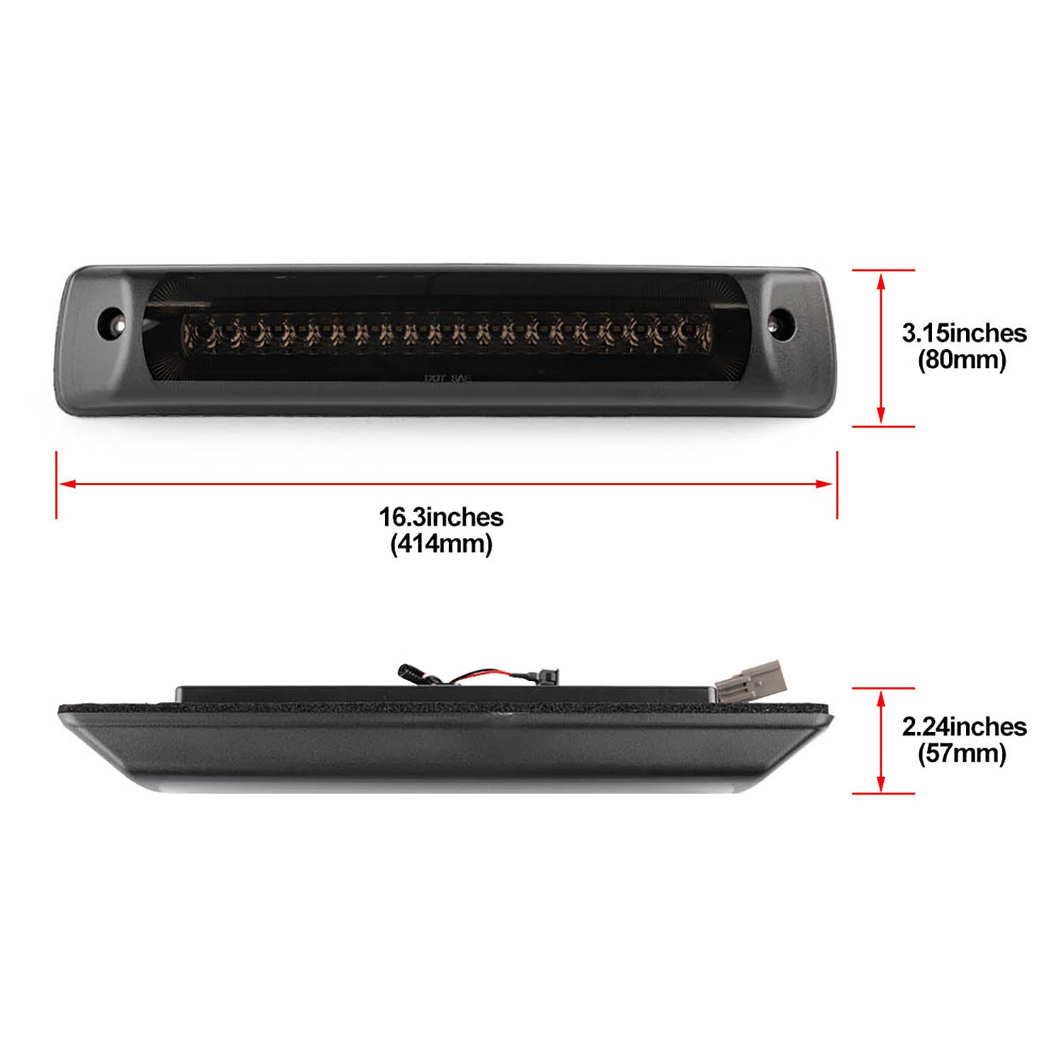 Smoked Lens F1 Style Strobe LED Third Brake Light For 2015-2022 Chevrolet Colorado, GMC Canyon - NS Auto Lighting