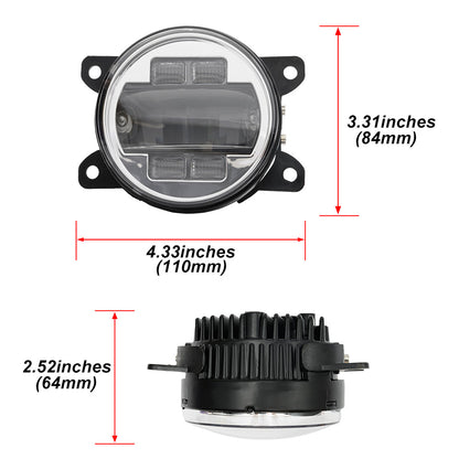 Clear Lens Switchback LED Front Bumper Fog Light Assembly For Jeep, Fiat, etc. - NS Auto Lighting