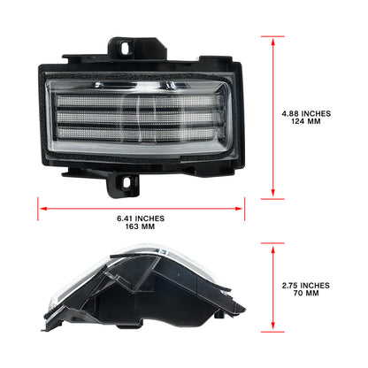 Clear Lens Switchback Dynamic LED Towing Mirror Marker Lights For 2015-2023 Ford F-Series - NS Auto Lighting