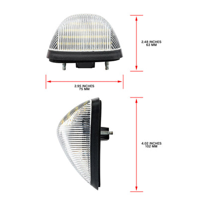 Clear Lens White LED Cab Roof Lights For 1999-2016 Ford Super Duty, etc. - NS Auto Lighting