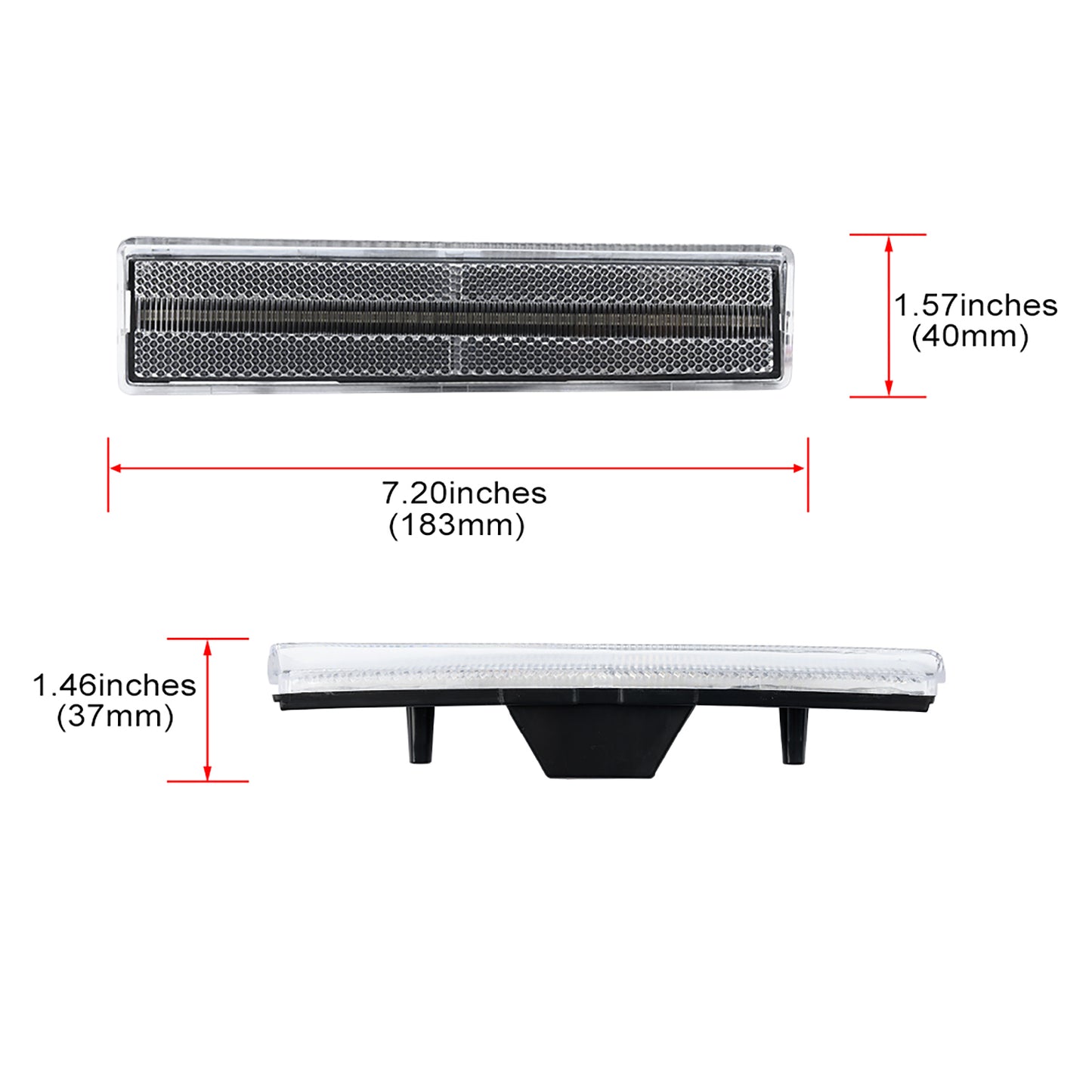 Clear Lens Amber LED Front Side Marker Lights For 1980-1986 Ford F-Series, etc. - NS Auto Lighting