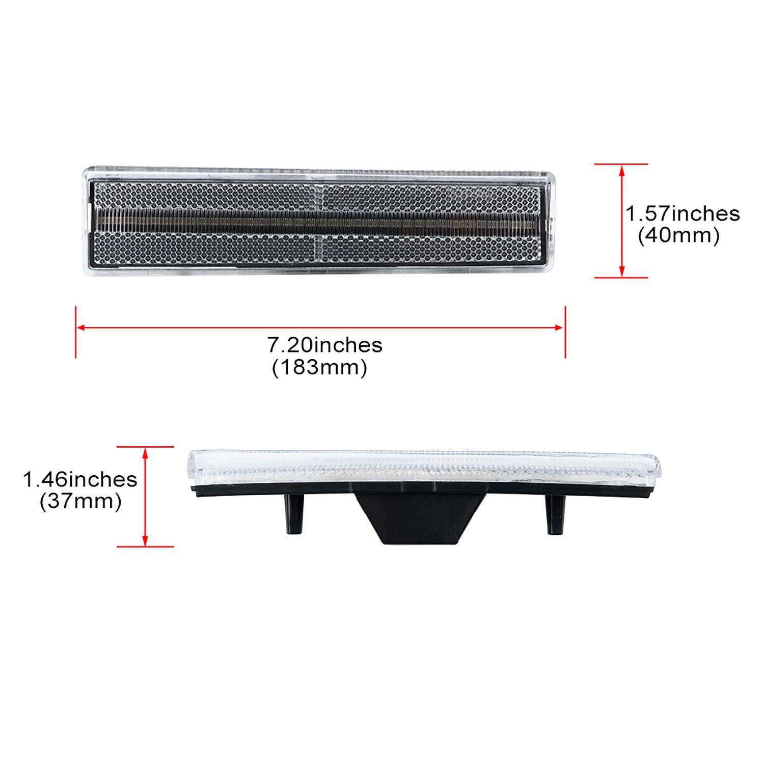 Clear Lens Amber LED Front Side Marker Lights For 1980-1986 Ford F-Series, etc. - NS Auto Lighting