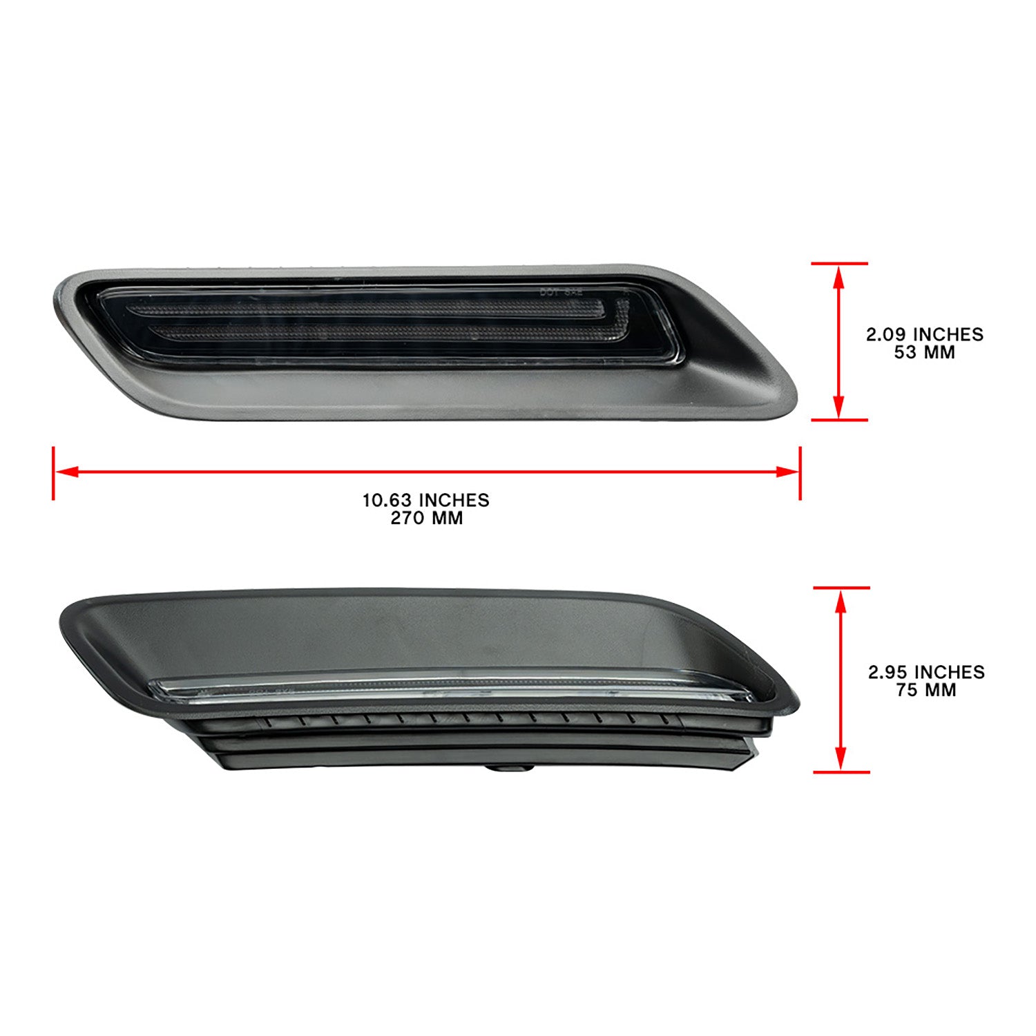 Clear Lens Dynamic Switchback LED Hood Scoop Bezel Daytime Running Lights For 2010-2022 Ram 1500 - NS Auto Lighting