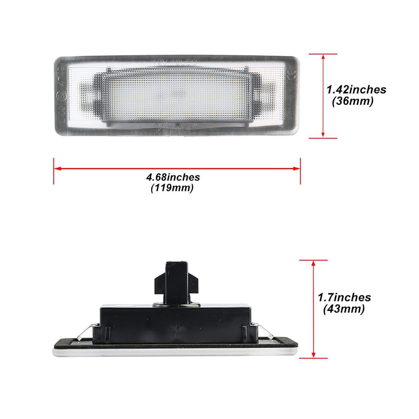 Feux de plaque d&#39;immatriculation à LED pour Kia Soul, Hyundai Sonata, etc.