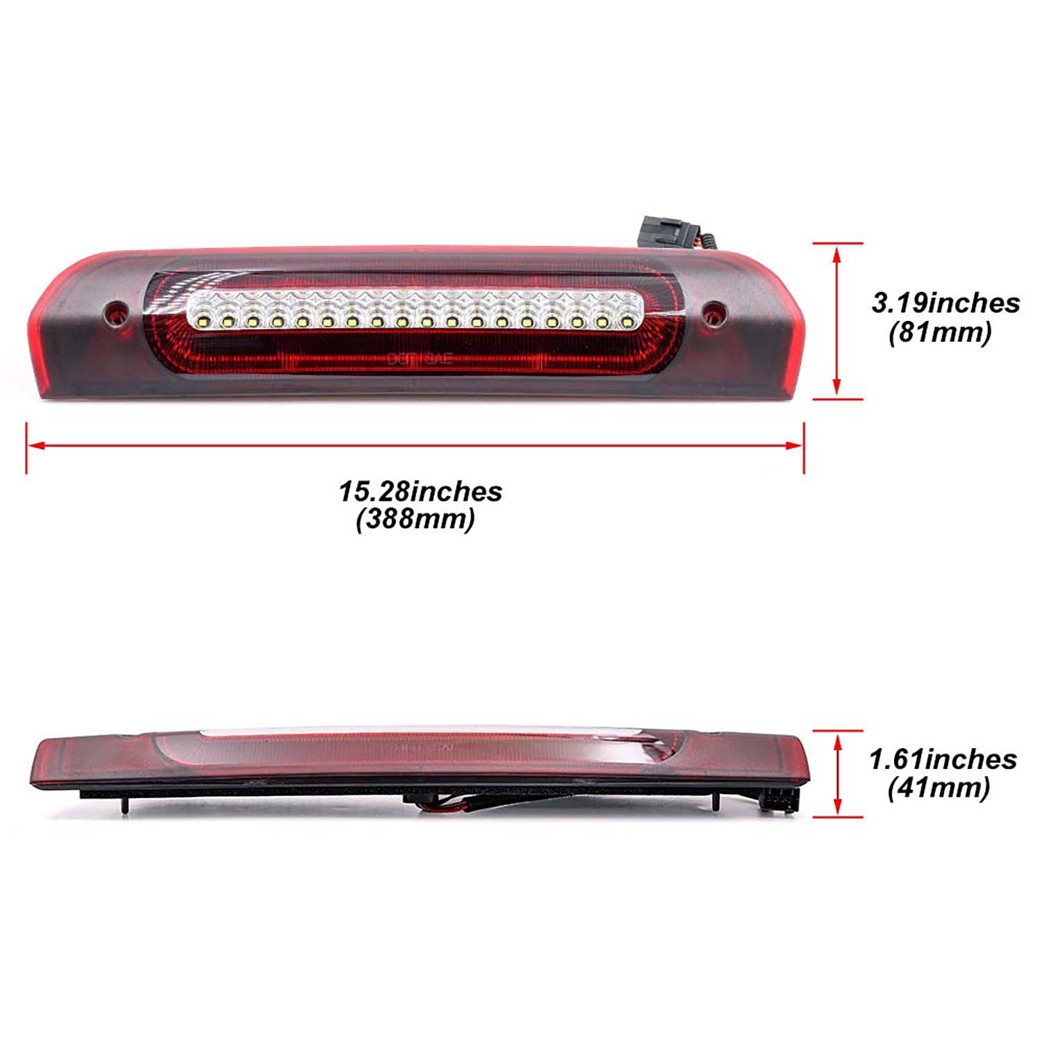 Red Lens F1 Style Strobe LED Third Brake Light For 2002-2009 Dodge Ram - NS Auto Lighting