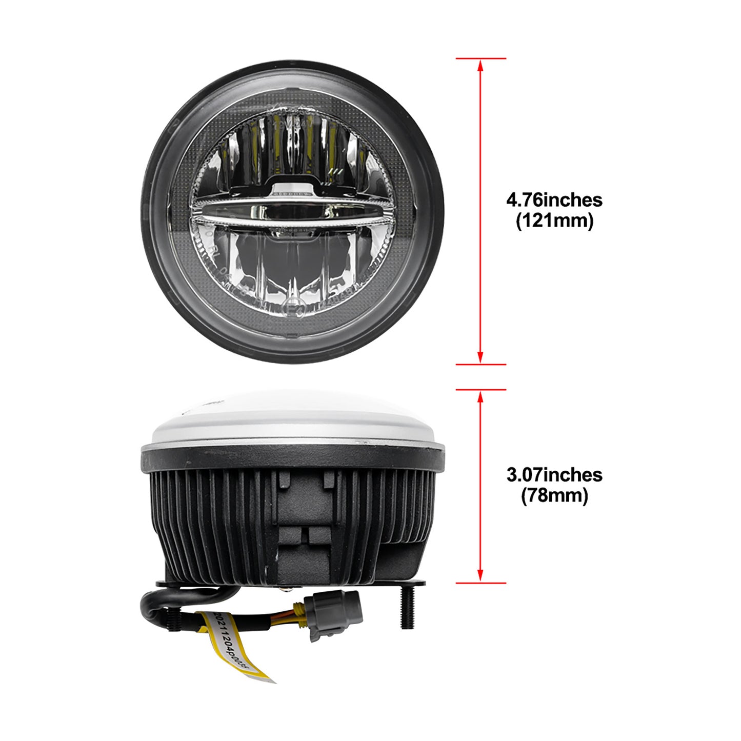 Clear Lens LED Halo Daytime Running Fog Light Assembly For 2003-2009 Hummer H2 - NS Auto Lighting