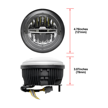 Clear Lens LED Halo Daytime Running Fog Light Assembly For 2003-2009 Hummer H2 - NS Auto Lighting