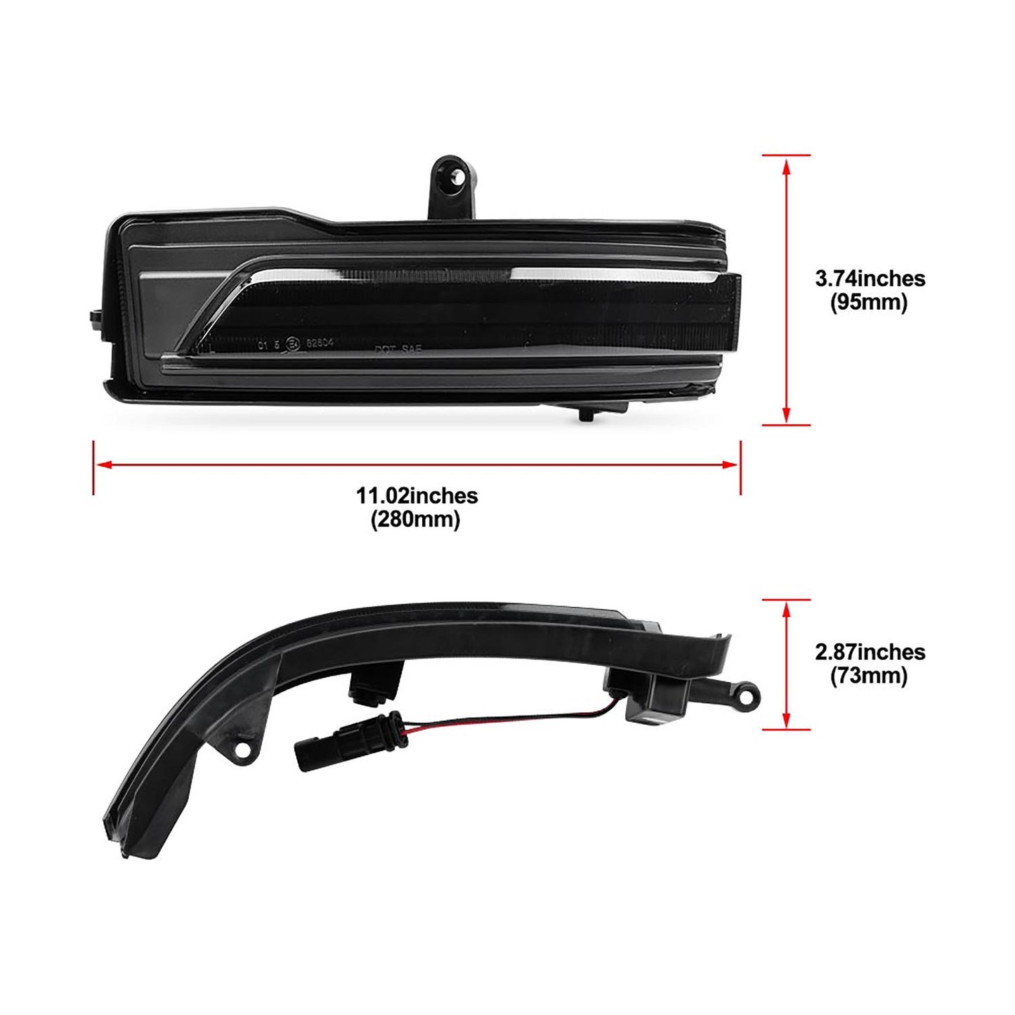 Smoked Lens Dynamic LED Side Mirror Turn Signal Lights For 2019-2024 Dodge Ram 1500 DT - NS Auto Lighting