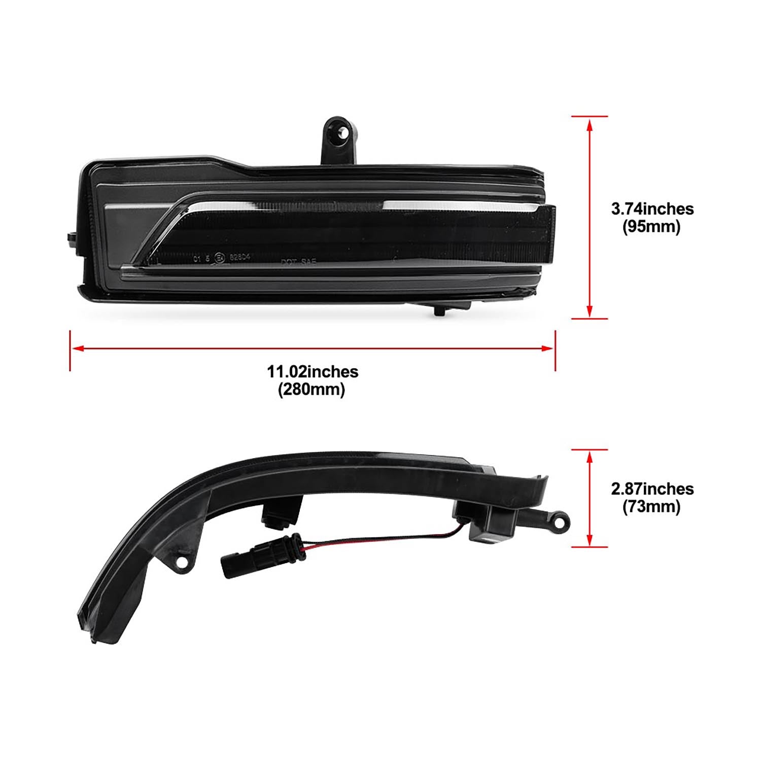 Smoked Lens Dynamic LED Side Mirror Turn Signal Lights For 2019-2024 Dodge Ram 1500 DT - NS Auto Lighting