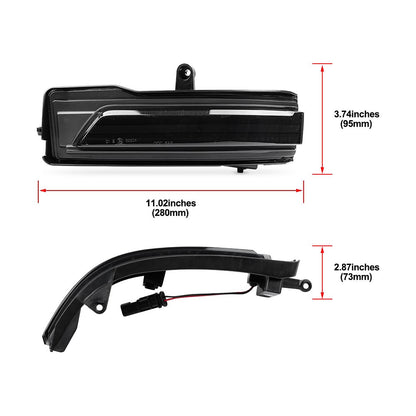 Smoked Lens Dynamic LED Side Mirror Turn Signal Lights For 2019-2024 Dodge Ram 1500 DT - NS Auto Lighting