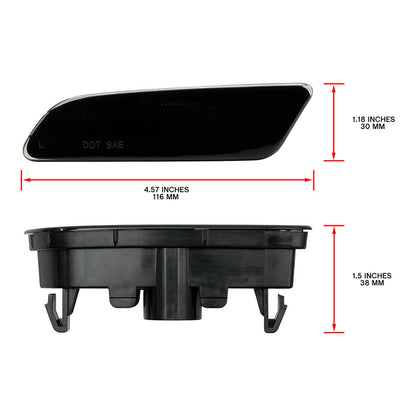 Smoked Lens LED Front Bumper Side Marker Lights For 2020+ Hyundai Sonata - NS Auto Lighting