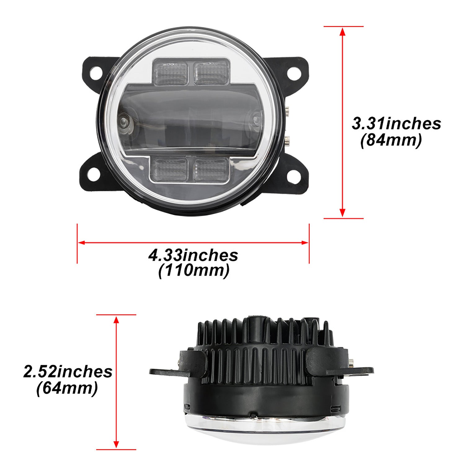 Clear Lens Switchback LED Front Bumper Fog Light Assembly For Alfa Romeo, etc. - NS Auto Lighting
