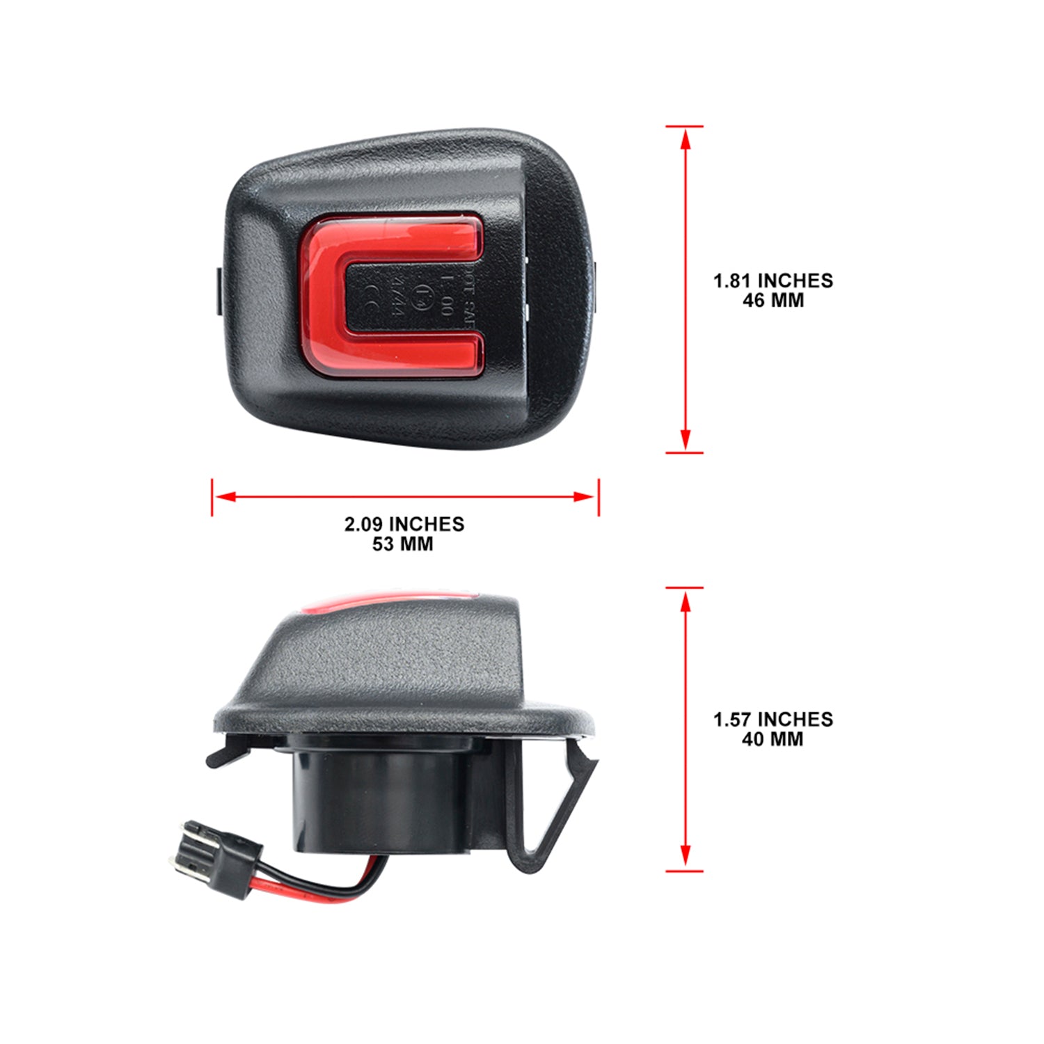 OLED U-Shaped License Plate Lights For Dodge Dakota, etc. - NS Auto Lighting