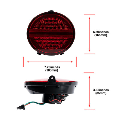 Red Lens LED Halo Tail Light Assembly For 2005-2013 Chevrolet Corvette C6 - NS Auto Lighting