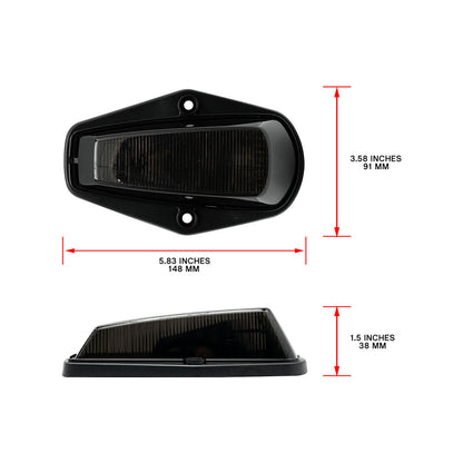 Smoked Lens White LED Cab Roof Lights For 1984-1996 Ford F-Series - NS Auto Lighting