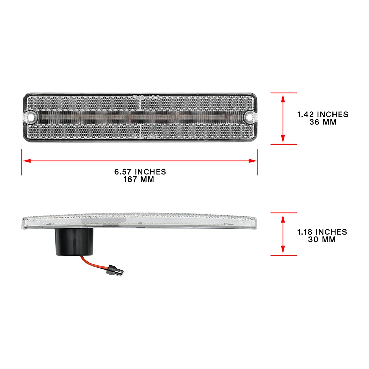 Clear Lens LED Front&Rear Side Marker Lights For Jeep CJ Series, Jeep Cherokee SJ, etc. - NS Auto Lighting
