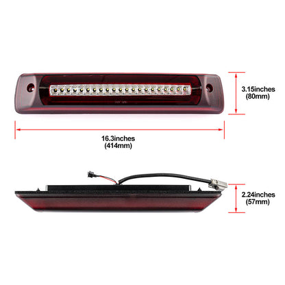 Red Lens F1 Style Strobe LED Third Brake Light For 2015-2022 Chevrolet Colorado, GMC Canyon - NS Auto Lighting