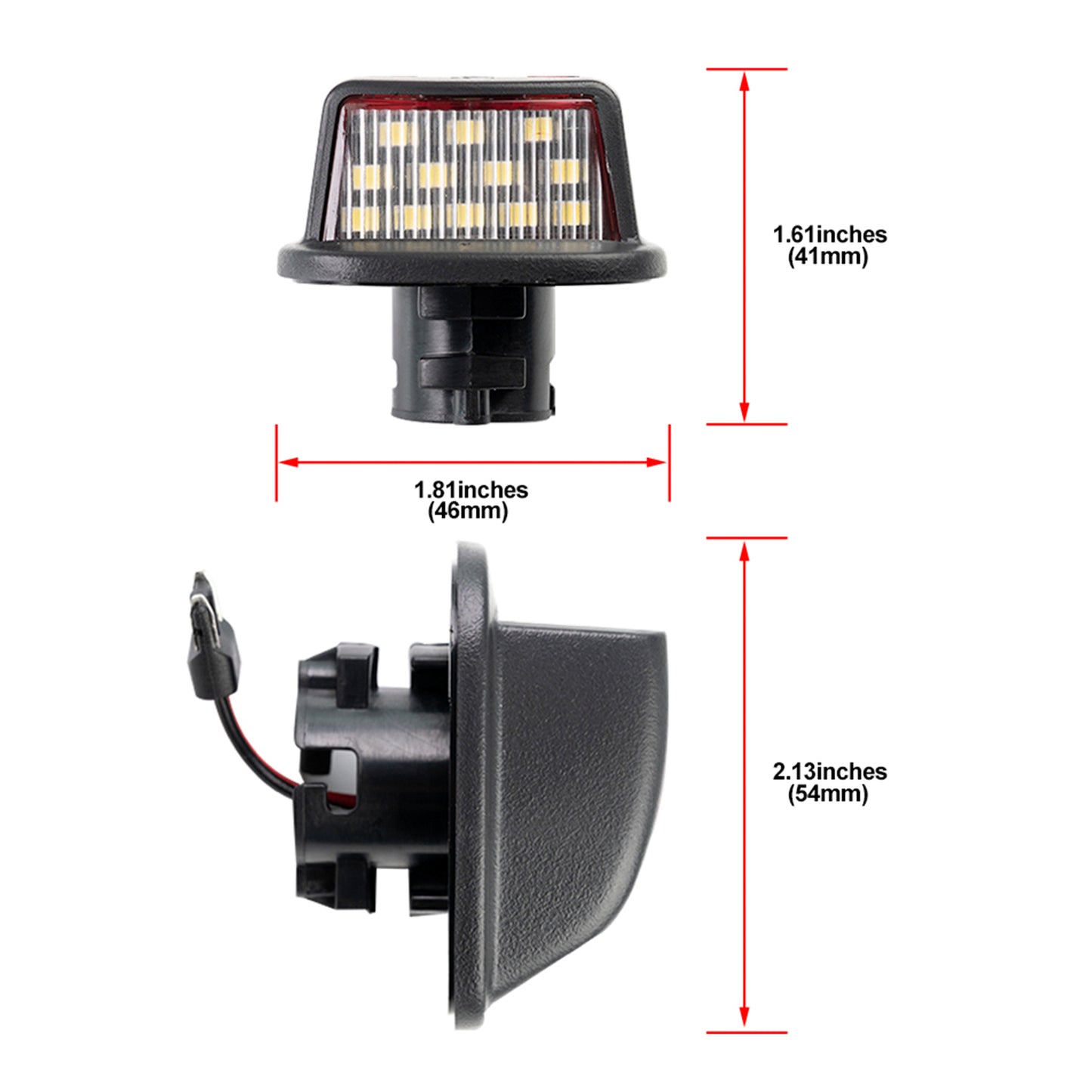 OLED U-Shaped License Plate Lights For 1988-2000 Chevrolet GMC C/K Series, etc. - NS Auto Lighting
