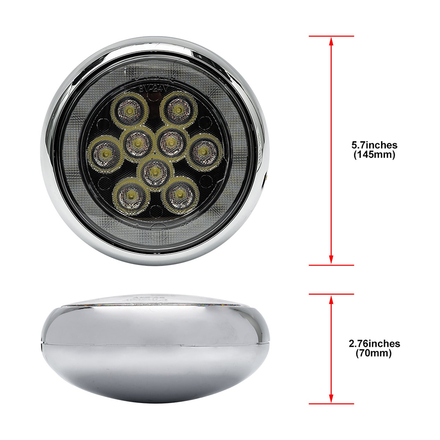 Chromed Finish LED Halo Rally Driving Lights For Mini R60 R61 - NS Auto Lighting