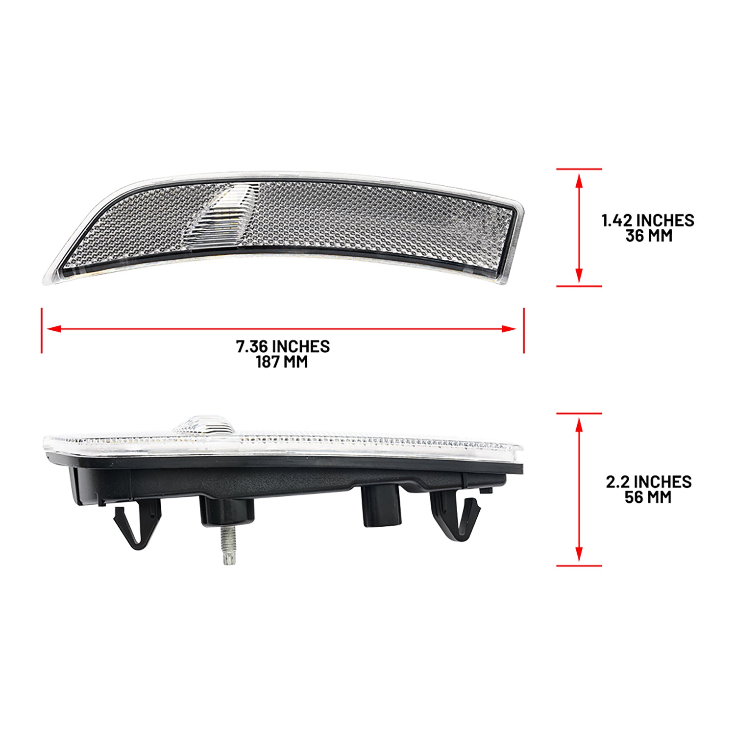 JDM Style Clear Lens White LED Front Bumper Side Marker Lights For 2022+ Toyota GR86 - NS Auto Lighting