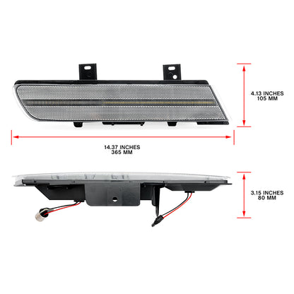 Clear Lens Switchback Dynamic LED Front Turn Signal & Side Marker Lights For 1991-1996 Chevrolet Corvette C4 - NS Auto Lighting