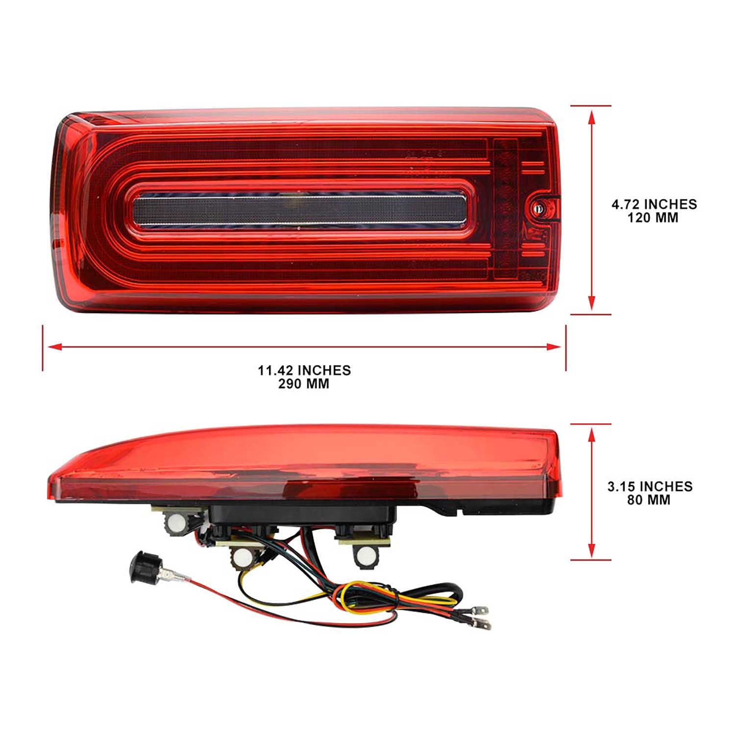W463A Style Red Lens Dynamic LED Tail Light Assembly For 2002-2018 Mercedes Benz G-Class W463 - NS Auto Lighting