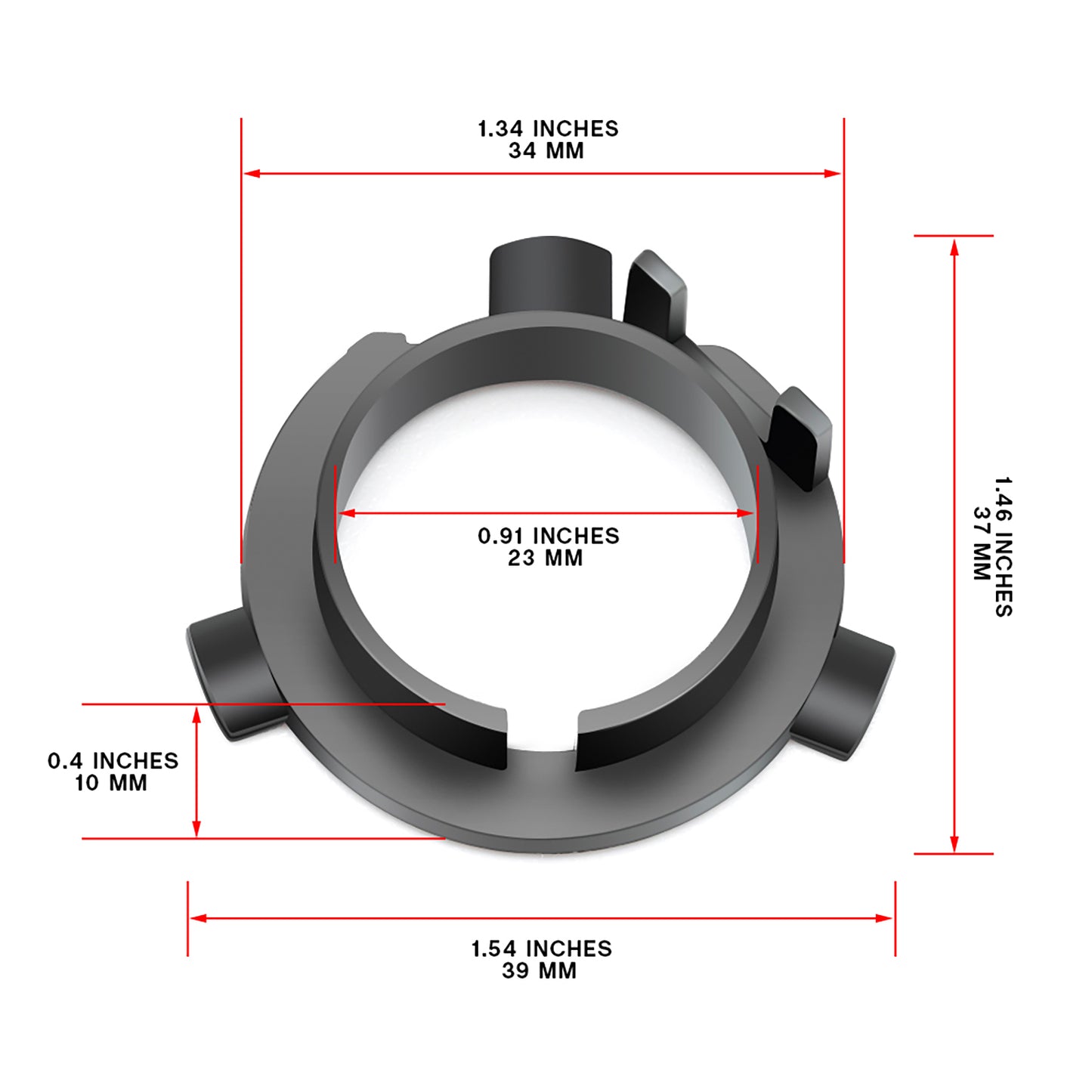 H7 LED HID Headlight Bulb Retainers For Hyundai Veloster, Kia Sorento, etc. - NS Auto Lighting
