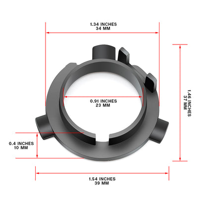 H7 LED HID Headlight Bulb Retainers For Hyundai Veloster, Kia Sorento, etc. - NS Auto Lighting