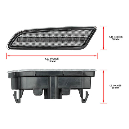 Clear Lens LED Front Bumper Side Marker Lights For 2020+ Hyundai Sonata - NS Auto Lighting